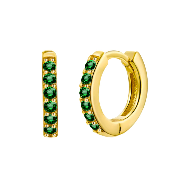 Arany Smaragd Karika Fülbevaló