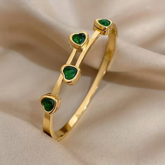 Verde Szívek Karkötő | Arany