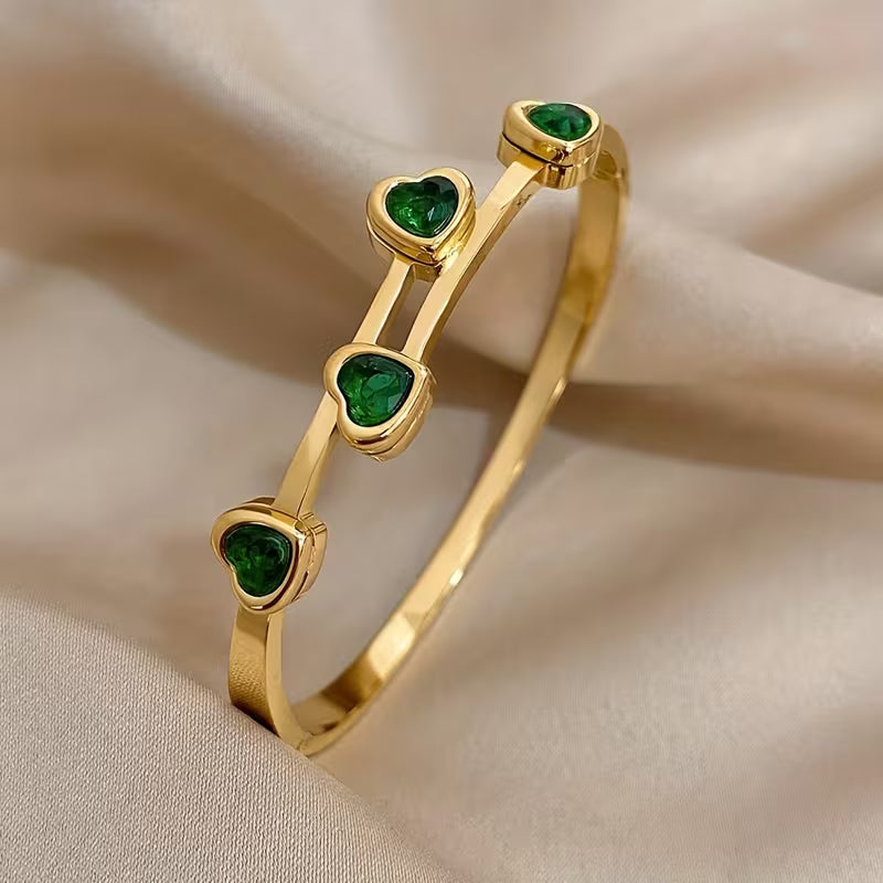 Verde Szívek Karkötő | Arany