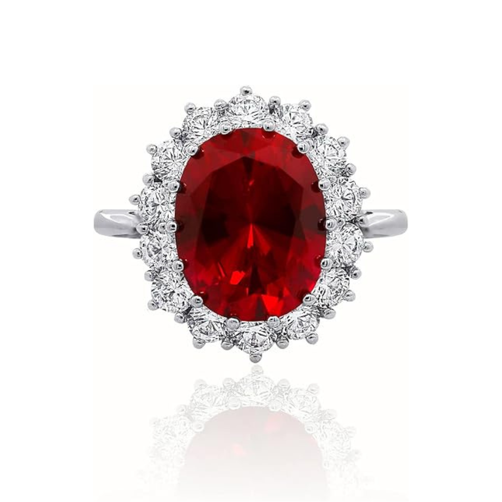 Scarlet Crown Rubin Gyűrű | Fehér Arany