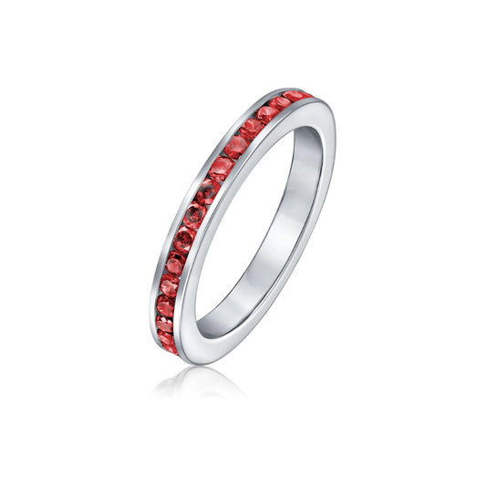 Rubin Eternity Band Gyűrű | Fehér Arany