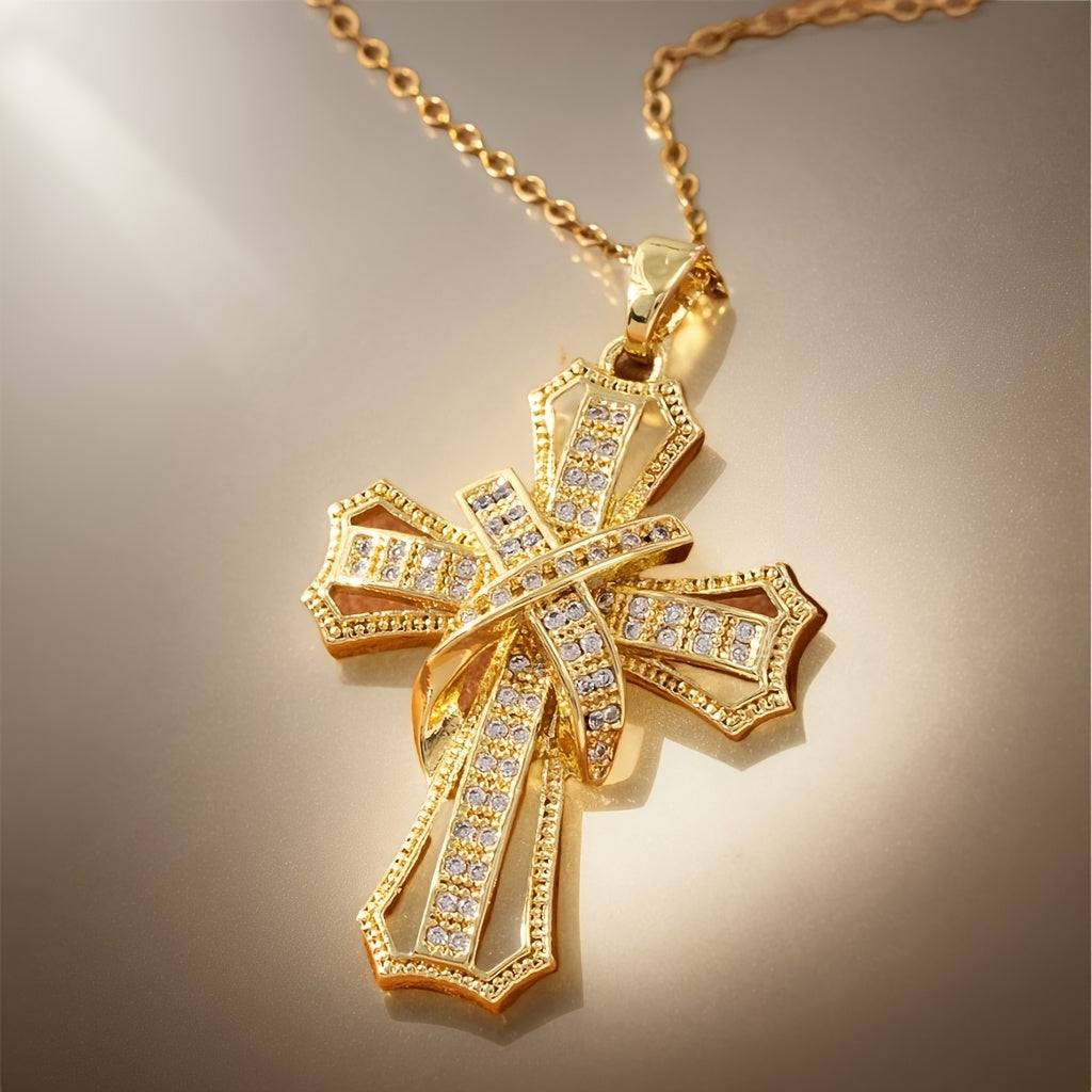 Radiant Cross Pendant Nyaklánc | Arany
