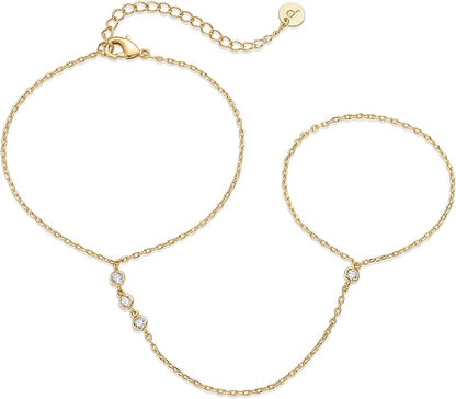 Beaded Handchain Karkötő | Arany