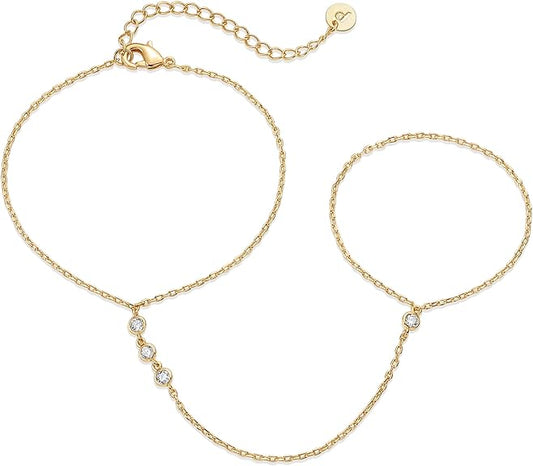 Beaded Handchain Karkötő | Arany