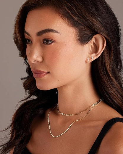 Paved Cross Studs | Arany