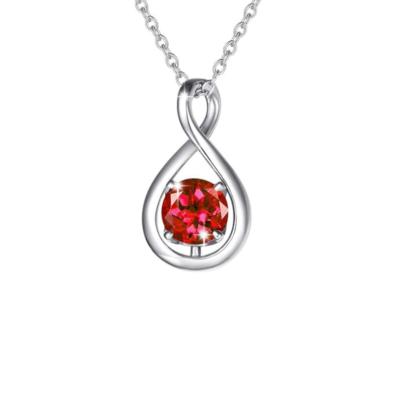 Rubin Infinity Pendant Nyaklánc | Fehér Arany