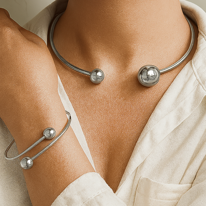 Minimalist Glow Collar & Cuff Karkötő Készlet | Arany