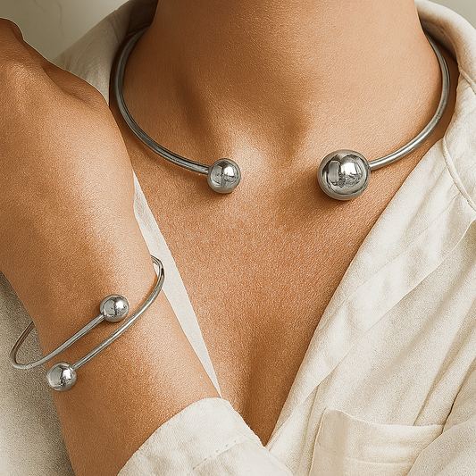 Minimalist Glow Collar & Cuff Karkötő Készlet | Arany