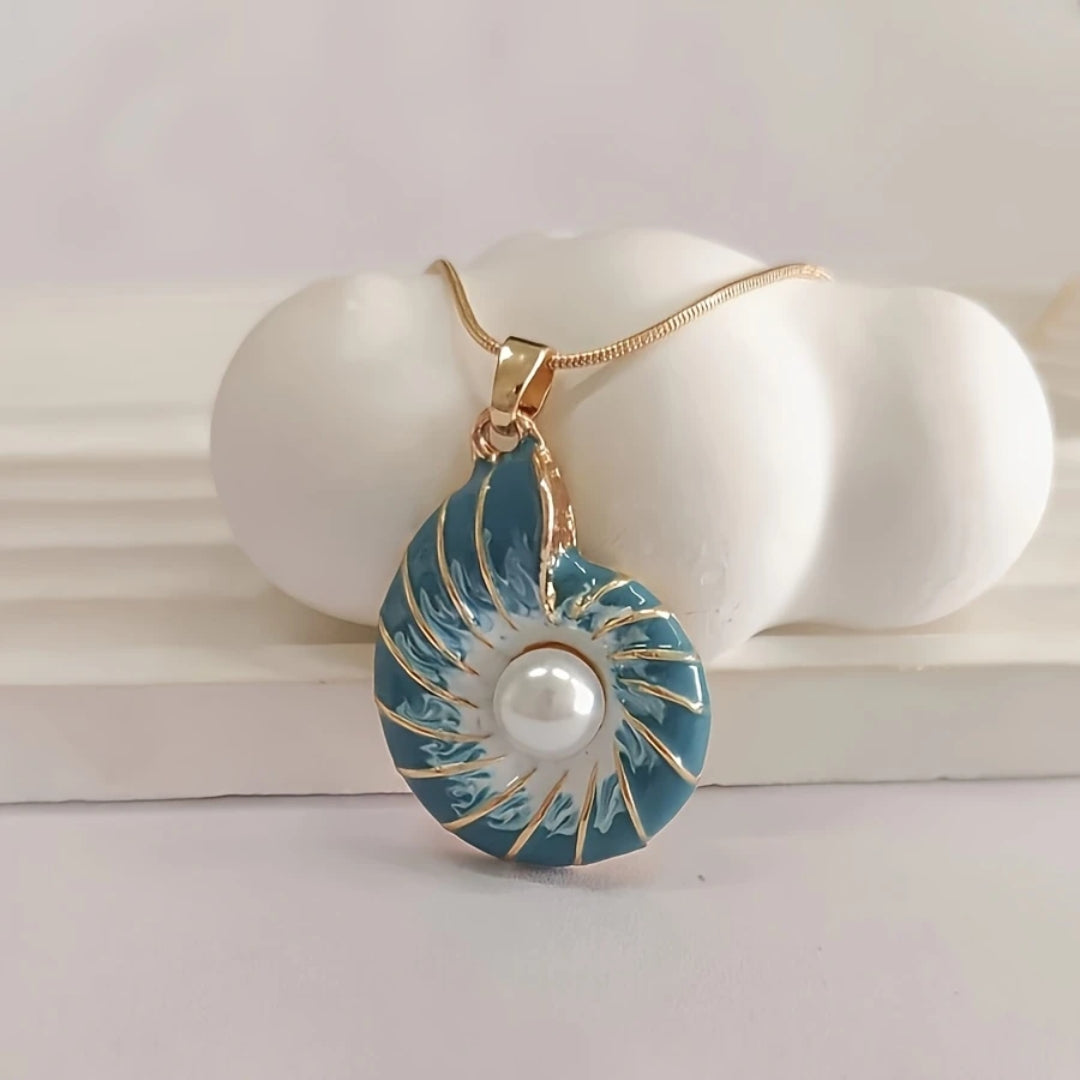 Seashell Gyöngy Arany Nyaklánc