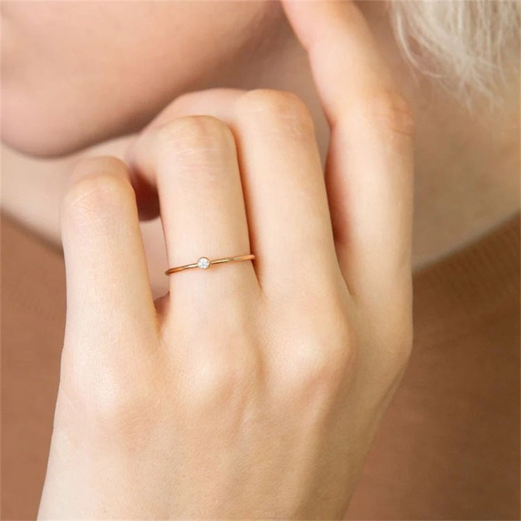 Amelia Birthstone Stacker Gyűrű