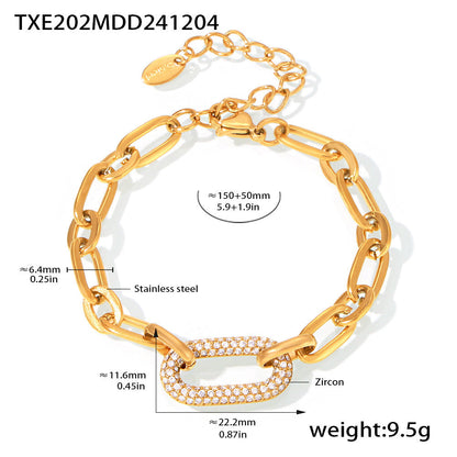 Paved Chunky Chain Link Ékszer Készlet | Arany