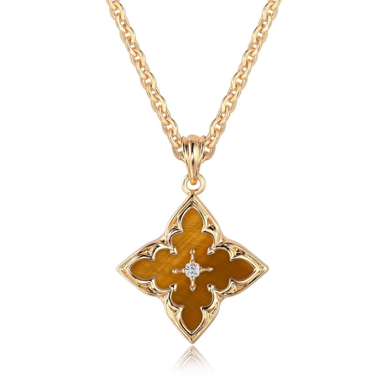 Brown Clover Pendant Nyaklánc | Arany