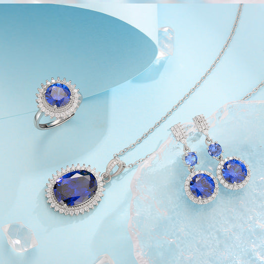 Aurielle Solwyn Blue Készlet | Fehér Arany