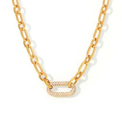 Paved Chunky Chain Link Ékszer Készlet | Arany