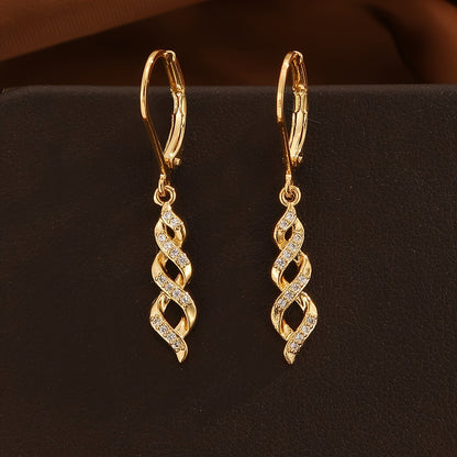 Shimmer Twist Ava Fülbevaló | Arany