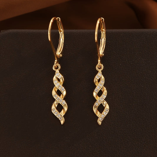 Shimmer Twist Ava Fülbevaló | Arany