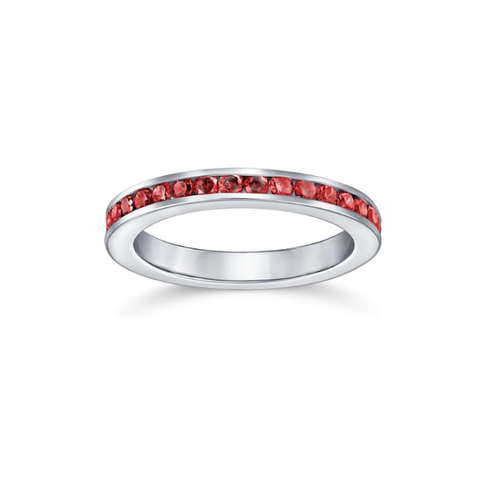 Rubin Eternity Band Gyűrű | Fehér Arany