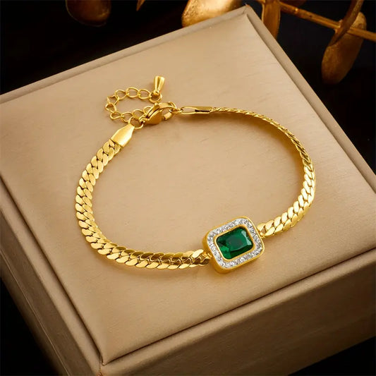 Arany Smaragd Chain Karkötő