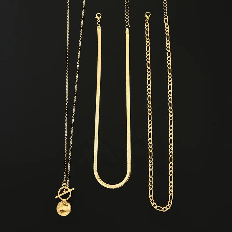 Savira Textured Coin Layered Nyaklánc | Arany