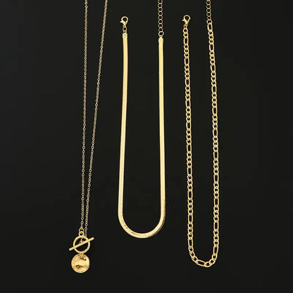 Savira Textured Coin Layered Nyaklánc | Arany