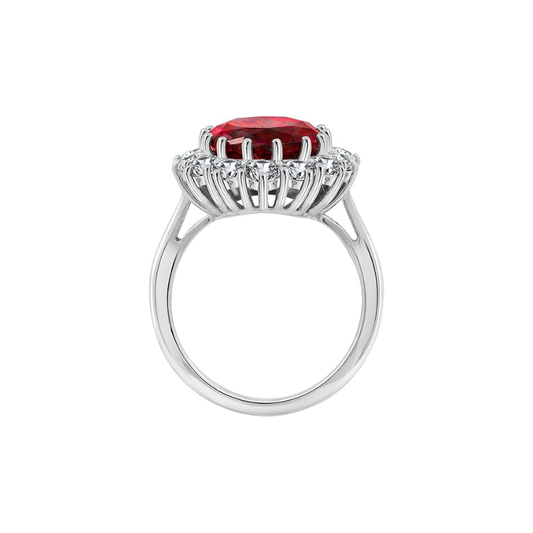 Scarlet Crown Rubin Gyűrű | Fehér Arany