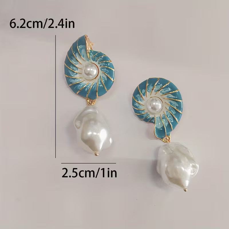 Seashell Gyöngy Fülbevaló