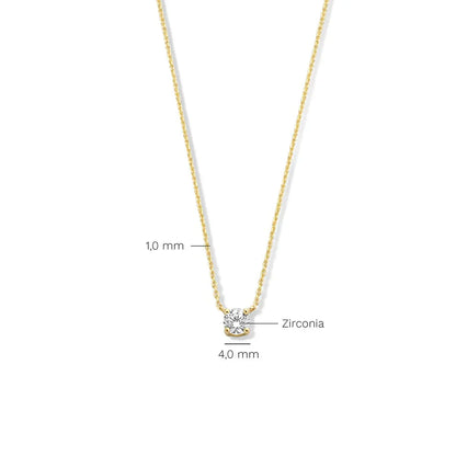 Cléa Moissanite Kő Nyaklánc | Arany