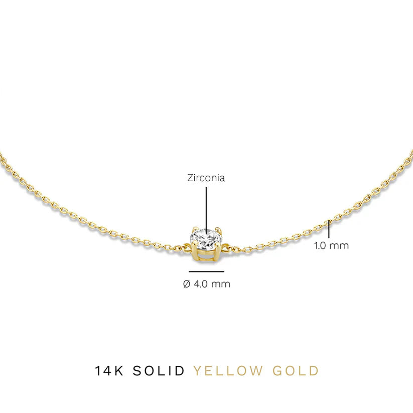 Cléa Moissanite Kő Karkötő | Arany