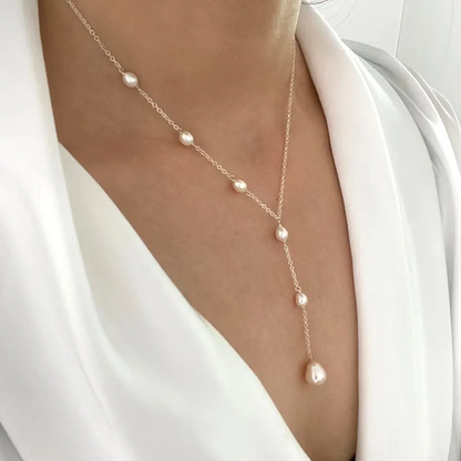 Cascading Gyöngy Lariat Nyaklánc