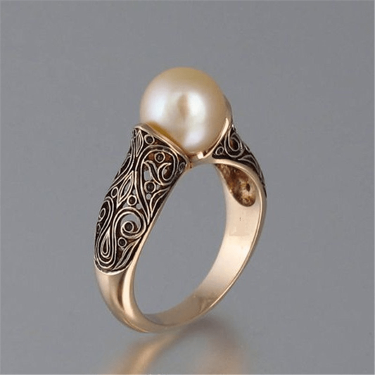 Arany Filigree Gyöngy Gyűrű