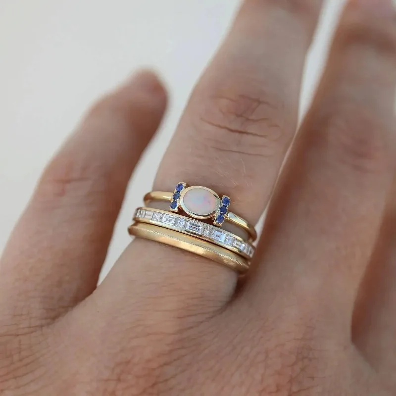 Arany Stacked Bezel Gyűrű Készlet