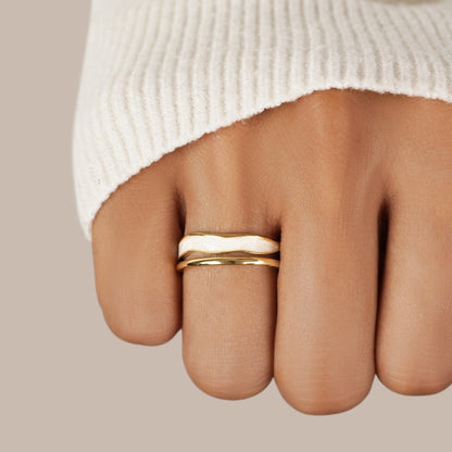 Arany Sculptural Wrap Gyűrű